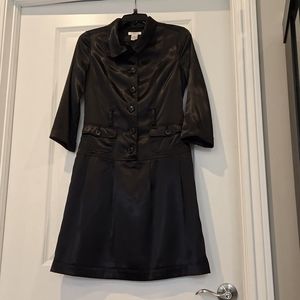 Vertigo Paris charcoal gray mid-sleeve front pockets dress size XS